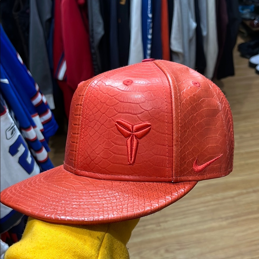 Rare Nike Kobe Red Hat Python Leather Adjustable … - image 5